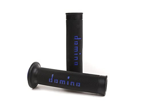G2 by Domino Moto GP Motorcycle Grips for 7/8" (22mm) Handlebar (Pair) - color: Black / Blue