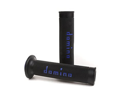 G2 by Domino Moto GP Motorcycle Grips for 7/8" (22mm) Handlebar (Pair) - color: Black / Blue