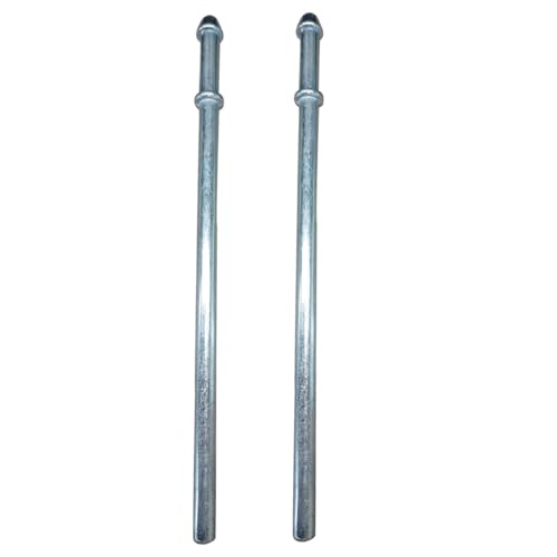 BDZMC 2PCS 9.6 Inch Straight Universal Weld in Exhaust Hanger Rods, Carbon Steel Galvanised Exhaust Pipe Hanger for Exhaust System (Straight) - size: Straight