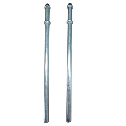 BDZMC 2PCS 9.6 Inch Straight Universal Weld in Exhaust Hanger Rods, Carbon Steel Galvanised Exhaust Pipe Hanger for Exhaust System (Straight) - size: Straight