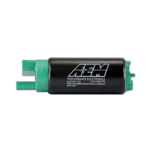 AEM 50-1200 E85 In-Tank Fuel Pump, Black, 4.055 x 1.535 x 1.535 inches