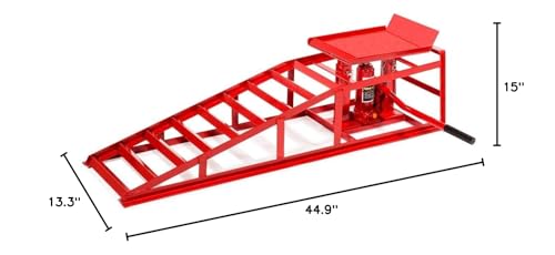 Stark USA 2-Piece Low Profile Car Ramps, 8,800 LBS Heavy-Duty Automotive Service Lift Ramps for Cars Trucks & Trailers, Garage Vehicle Maintenance Repair Ramps