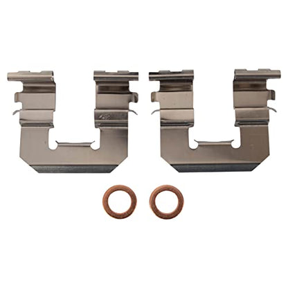 TRQ Rear Brake Caliper Set Zinc Coated Brackets - color: Replacement, size: CLA32304