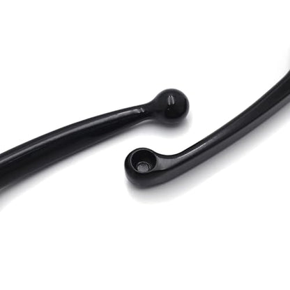 SKULL PIVOT- Black Motorcycle Brake Clutch Levers Adjustable Replacement Compatible with FZ6 FZ8 FZ07| 09 FJ09 MT07| 09 XSR700 900 - color: Black