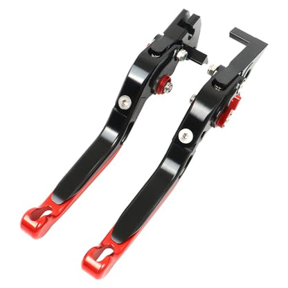CHIFUN Brake Lever and Clutch Lever Set Replacement for BMW G310R G310GS 2017-2025, Motorcycle Foldable Length Adjustable Handlebar Lever (Red) - color: Red
