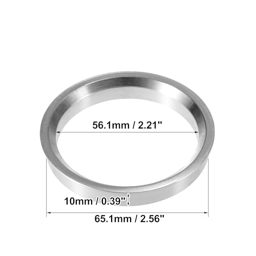X AUTOHAUX 4pcs OD 65.1mm to ID 56.1mm Aluminum Alloy Car Hub Centric Rings Wheel Bore Center Spacer - size: 65.1mm ID to 56.1mm OD