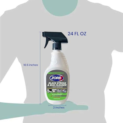 ZORBX Black Streak & Bug Remover Spray 24 Oz, RV & Car Exterior