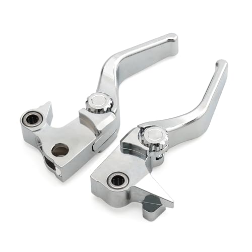 Motorcycle Levers Brake Clutch Hand Lever Adjustable Fit for Harley 2004-2013 Sportster XLH XL 883 1200 (Short, Chrome) - color: Chrome, style: Short