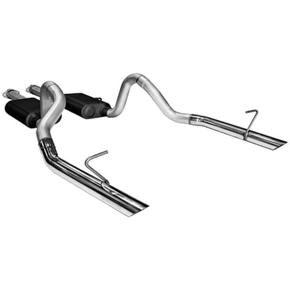 Flowmaster 17213 American Thunder Cat-Back Exhaust Kit 2.5 Inch Aluminized Steel Polished 304 Stainless Steel Tips Compatible with 1987-1993 Ford Mustang LX 5.0 and 1986 Mustang GT