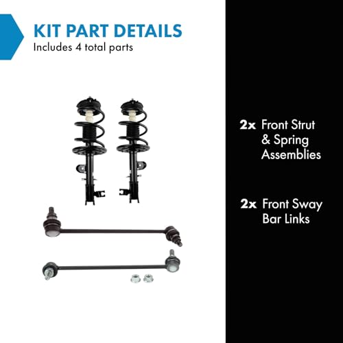 TRQ Front Suspension Kit Complete Strut & Coil Spring Assembly Sway Bar - style: SCA30496
