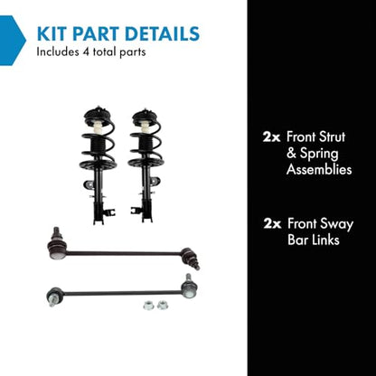 TRQ Front Suspension Kit Complete Strut & Coil Spring Assembly Sway Bar - style: SCA30496
