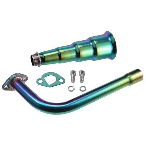 4 Stage Exhaust Header Pipe,For Predator 212cc 196cc Engine Colorful - color: Colorful, size: Exhaust tip 2