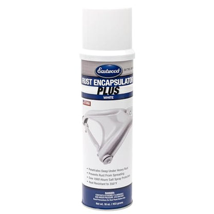 Eastwood Matte White Rust Encapsulator Plus | Long Lasting Durable Finish 1 Coat Automotive Maximum Rust Protection | Heat Resistance up to 350 Degrees F | 16 oz. Aerosol | 1 Pack - color: White