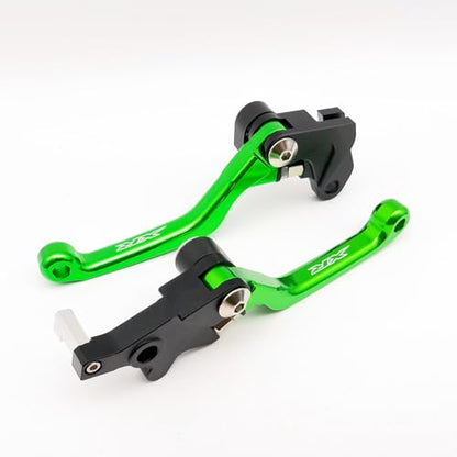 Dirt Bike Brake Clutch Levers Adjustable Replacement for Honda XR150L 2023-2024 Red Black (Green_Glossy) - color: GREEN_Glossy