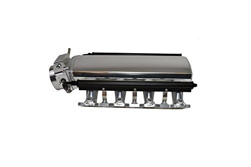 A-Team Performance Sheet Metal LS Swap Upper Intake Manifold - Silver, 102mm EFI Throttle Body, 15° Opening - TIG-Welded T6061 Aluminum - Compatible with Chevrolet, GMC & Pontiac LS1/LS2/LS6