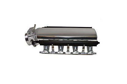 A-Team Performance Sheet Metal LS Swap Upper Intake Manifold - Silver, 102mm EFI Throttle Body, 15° Opening - TIG-Welded T6061 Aluminum - Compatible with Chevrolet, GMC & Pontiac LS1/LS2/LS6
