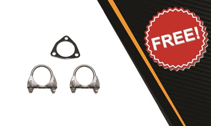 Northeastern Exhaust - Stainless Steel Cat-Back Resonator Pipe, Intermediate Pipe, and Muffler Exhaust Compatible for Honda Accord 2013-2017 2.4L Sedan - Include Clamps and Gasket
