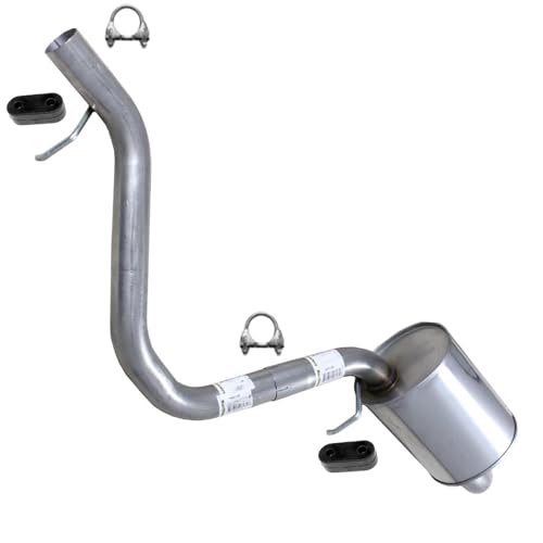 Northeastern Exhaust | 스테인리스 스틸 후면 공진기 파이프 2006-2009 쉐보레 트레일블레이저 및 GMC 엔보이 4.2L와 호환 | 프리 클램프 포함 | 자동차 교체 부품