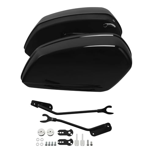 TCMT Hard Saddlebags Fit For Harley Low Rider ST FXLRST 2022-2024 El Diablo FXRST 2022 Motorcycle Gloss Black - color: Black Set A, size: Fit For Lower Rider ST