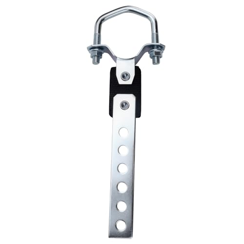 2 Pcs Exhaust Hangers Muffler Hanger Swivel Tail Pipe Universal Exhaust Tailpipe Hanger Heavy Duty Tailpipe Muffler Bracket Flexible Swivel, Silver (6 Holes,Oe Style)