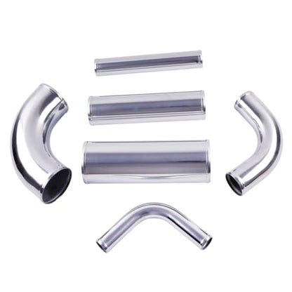 Aluminum Pipe Tube Intercooler Hose OD51mm(2"), 6061 Aluminu Air Intake Tube, Length 11.8" (300mm), Thickness 2mm Silver Aluminum Alloy Exhaust Pipe - size: OD51(2"), style: Straight