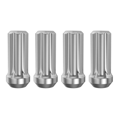MIKKUPPA M14x1.5 Lug Nuts, Chrome 4PCS 2" Length 7 Spline Tire Nut - color: Black, size: M14x1.5, style: 4 PCS - Spline Tuner