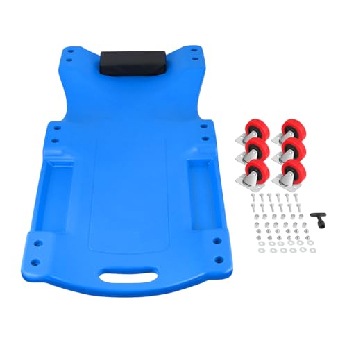 DNA MOTORING 36" L X 17" W x 4.25" H Vehicle Repair Low Profile Automotive Creeper w/Padded Headrest, Blue, TOOLS-00201-BL - color: Blue, size: 36 Inches