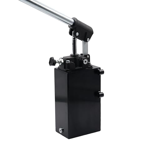 Spare Parts Holland - Single Acting Hydraulic Piston Hand Pump with Release Knob, Hand Operated Hydraulic Pump 3/8" NPTF Ports (2.7 CID 3 Qrt Tank (0.80 Gal) - size: 2.7 CID 3 Qrt. tank (0.80 Gal)