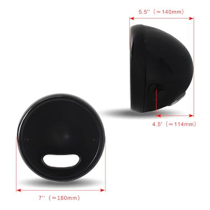 7" Motorcycle Headlight Housing, Headlamp Bucket Shell - size: 7‘’
