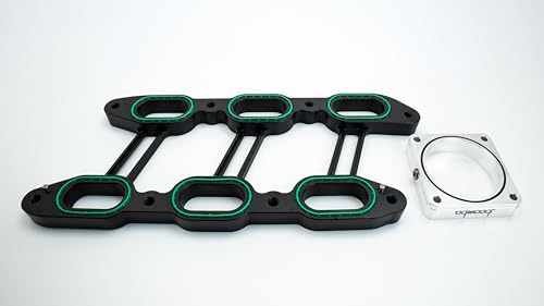 Intake Manifold Spacer and Throttle Body Spacer Kit Compatible with 3.0L EcoBoost Engines | Billet Aluminum Performance Airflow Upgrade | Hardware Included (Natural Aluminum) - color: Natural Aluminum