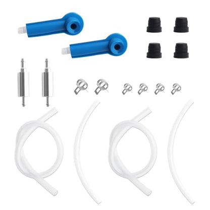 2 Set Brake Bleeder Hose One Way Check Valve with Adapters,Clamps