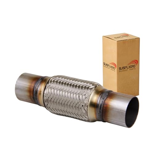 Exhaust Flex Pipe Universal Type 100% Stainless Steel For Heavy Duty and Cars (1 PC, 2.25X6X10) - size: 2.25X6X10