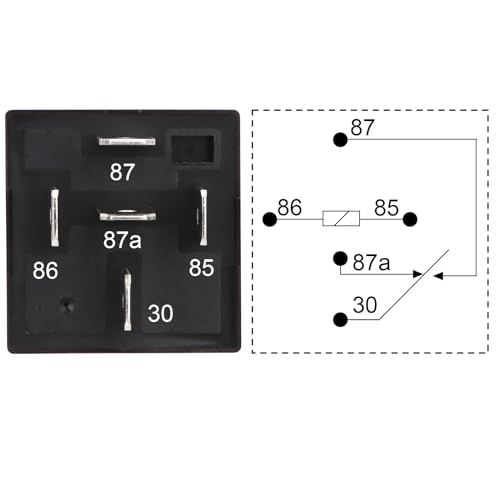6 Pack JD1914 Car Relay, 12V 40A, 5 Pin SPDT, Automotive Switches and Starters, Waterproof Relay for Boat Tractor Truck Motorcycle (6)