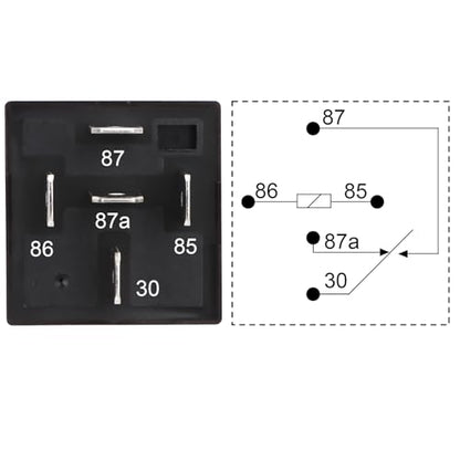 6 Pack JD1914 Car Relay, 12V 40A, 5 Pin SPDT, Automotive Switches and Starters, Waterproof Relay for Boat Tractor Truck Motorcycle (6)