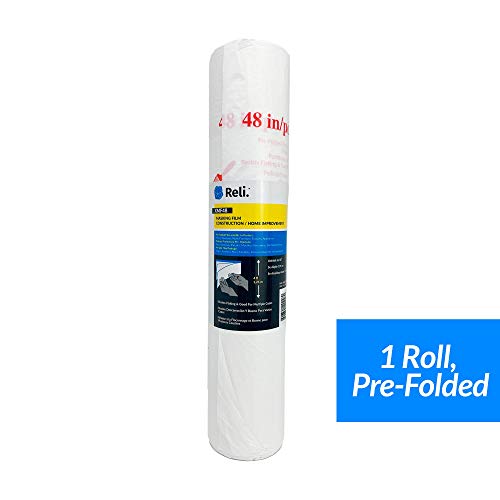 Reli. Masking Film 1 Roll | 180' x 48" | Pre-Folded Plastic