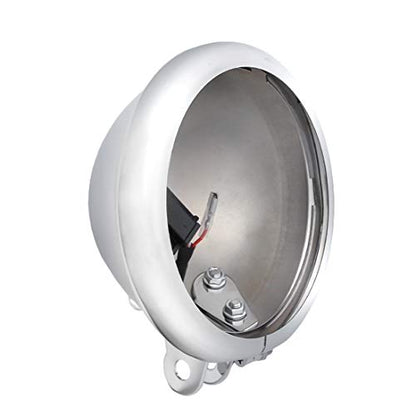 SKTYANTS 5 3/4" 5.75 Inch Led Headlight Housing bucket Trim Ring for Motorcycle (Chrome) - color: Chrome