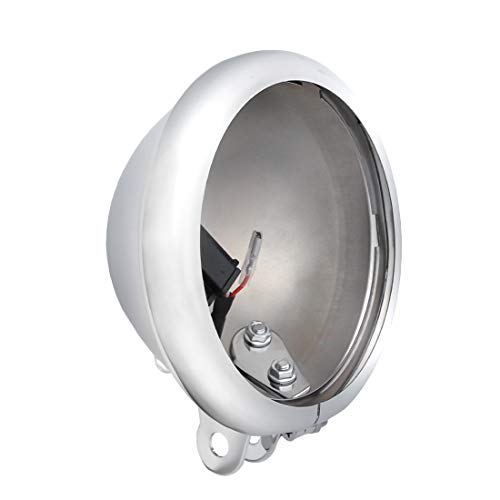 SKTYANTS 5 3/4" 5.75 Inch Led Headlight Housing bucket Trim Ring for Motorcycle (Chrome) - color: Chrome