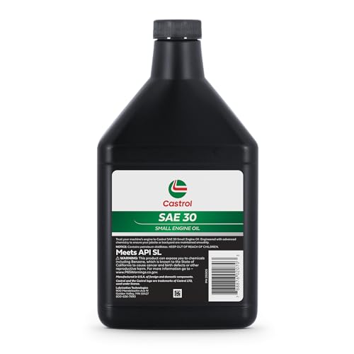 Castrol SAE 30 Small Engine Oil For 4-Cycle Engines – Protects Against Rust & Corrosion – Formulated For Air-Cooled Engines - 18oz - size: 1 18 fl oz Bottle