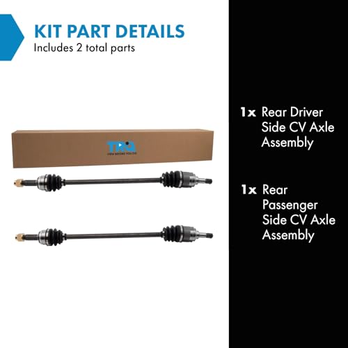 TRQ Rear Driver and Passenger Side CV Axle Assembly Set 2 Piece - style: CSA32954