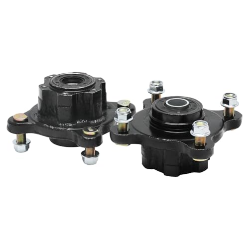 Pair 4 Lug Front Wheel Hubs with 17mm Bearings 4x110mm for 7"-10" Wheels ATV Go Kart UTV Quad Buggy Trike 4 Wheeler Off-Road Bike Taotao Coolster 110cc 125cc 150cc 200cc 250cc