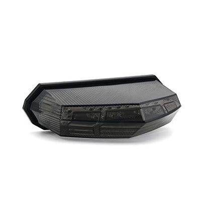 Universal Smoke Integrated Motorcycle 25 LED Tail Light with Turn Signal Position Brake-Stop Alert Function for Dirt Bike Buggy Chooper Cruiser ATV(Smoke/Stop Alert) - color: Smoke/Stop Alert