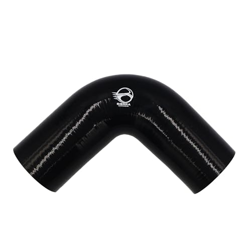 2.25 Inch / 57mm 90 Degree Silicone Elbow Hose – Extended Leg Design, True 102mm Length, 5.5mm Thickness – High Temp 4-Ply Black Coupler for Turbo, Intake, Radiator Pipe - size: 2.25 Inch / 57mm