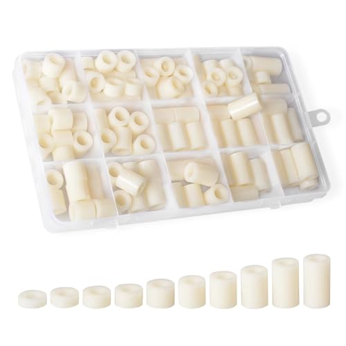 Exqutoo White ABS Round Washers ID 6.2mm, OD 11mm - color: White/6.2mm