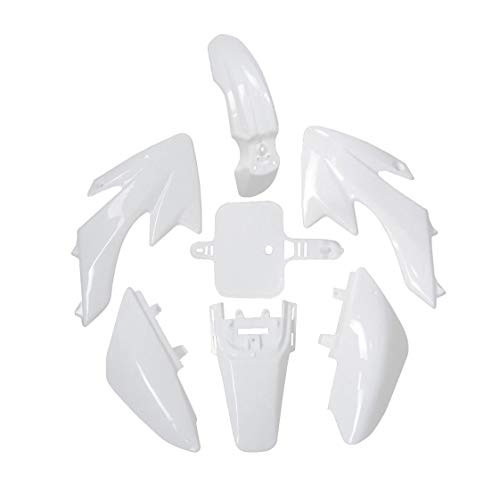 TDPRO Plastic Fairing Body Fender Kit for CRF XR XR50 CRF50 110cc 125cc Pit Dirt Bike (White) - color: White