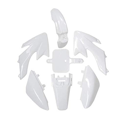 TDPRO Plastic Fairing Body Fender Kit for CRF XR XR50 CRF50 110cc 125cc Pit Dirt Bike (White) - color: White