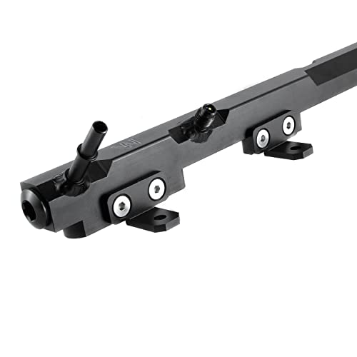 1997-2001 Jeep 4.0 Wrangler TJ Cherokee XJ Aluminum Fuel Rail #5014496AC - size: Black
