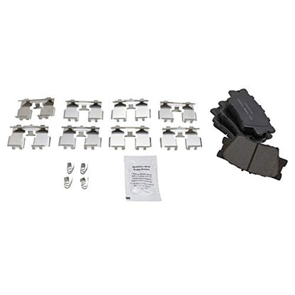 TRQ Front and Rear Brake Pad and Rotor Set Ceramic Vented Solid Rotors - style: BKA11799