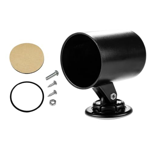 Car 2" 52mm Single Hole Dash Gauge Pod Holder, 360 Degrees Rotatable Single Gauge Console Dashboard Pod Mount, Universal Plastic Housing Pod Meter Cup Gauges for Most Vehicles - color: Single Hole