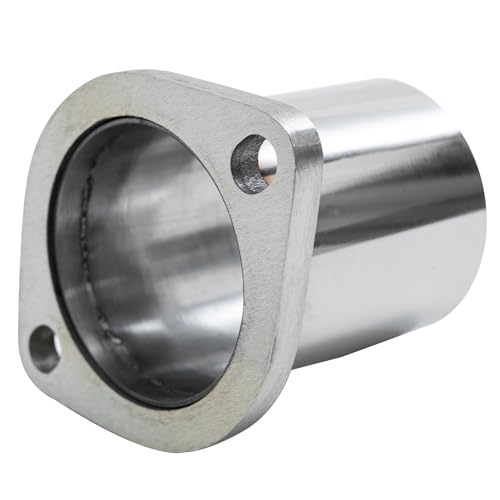 Universal Semi Direct Fit Exhaust Converter Pipe 2.5"OD 2-Bolt Flange Repair Kit，T304 Stainless Steel, 2 1/2 Inch exhaust flange repair,weld on exhaust flange - size: 2.5"-2Bolt