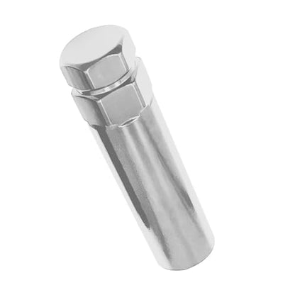 AUCELI 6 Point Spline Lug Nuts Key Tuner Socket Tool, Automotive Wheel Lock Removal Kit for Wrench with 3/4” & 13/16" Hex, Compatible with 12x1.5 12x1.25 1/2" x20 Thread Size, Universal Fit（Silver） - color: Silver